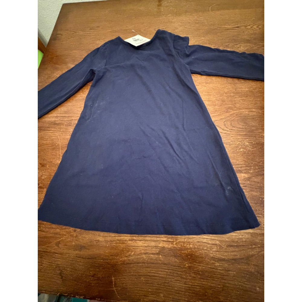 Hanna Andersson Navy Unicorn Dress NWT Girls Size 4 Long Sleeve Pocket Dress